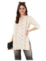Women's Pure Cotton Embroidered Short  Kurtis