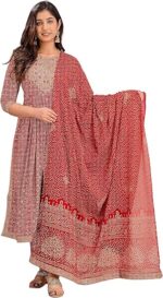 Printed Indian Kurti Pant & Dupatta Set for Women Kurta Kurtis Set - Image 2