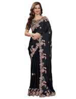 Indian Sari Printed Art Silk Saree with Blouse Piece - Image 25