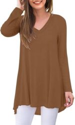 Women's Plus Size V Neck T Shirts Casual Loose Fit Tunic Tops - Image 2