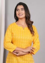 Traditional Cotton Print Kurta Office Short Kurti Tops Tunics for Women - Image 3