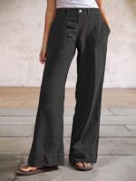 Straight Fit Mid Rise Baggy Pocket Denim Jeans Without Belt - Image 5