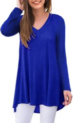 Women's Plus Size V Neck T Shirts Casual Loose Fit Tunic Tops - Image 4