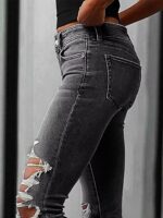 Women's Ripped Bell Bottom Jeans Bootcut - Image 3