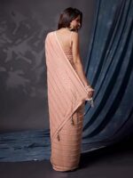 Women's Silk Paper Mirror Work Embroidery Saree - Image 7