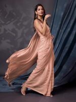 Women's Silk Paper Mirror Work Embroidery Saree - Image 5