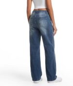 Straight Jeans for Women,High Waisted Wide Loose Stretchy - Image 6
