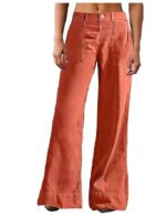 Straight Fit Mid Rise Baggy Pocket Denim Jeans Without Belt