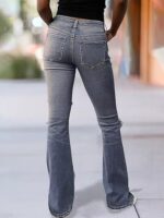 Women's Ripped Bell Bottom Jeans Bootcut - Image 3