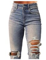 Women's Ripped Bell Bottom Jeans Bootcut - Image 2