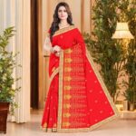 Women's Indian Silk Saree Embroidered Designer soft Fancy Saree With Unstitched Blouse Piece for Gift, Wedding, Festivals - Image 3