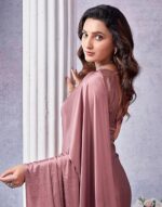 Women's Satin Silk Hot Fixing Saree with Unstitched Blouse Piece - Image 2