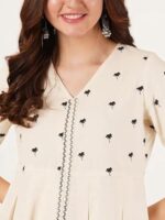 Women's Pure Cotton Embroidered Short  Kurtis - Image 5