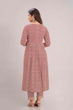 Printed Indian Kurti Pant & Dupatta Set for Women Kurta Kurtis Set - Image 3