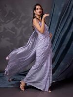 Women's Silk Paper Mirror Work Embroidery Saree - Image 4