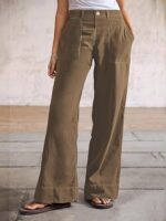 Straight Fit Mid Rise Baggy Pocket Denim Jeans Without Belt - Image 6