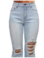 Women's Ripped Bell Bottom Jeans Bootcut - Image 3