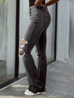Women's Ripped Bell Bottom Jeans Bootcut - Image 5