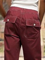 Straight Fit Mid Rise Baggy Pocket Denim Jeans Without Belt - Image 5