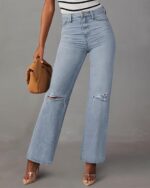 Straight Jeans for Women High Waisted Jeans - Image 4