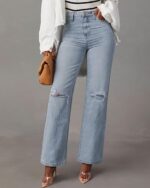 Straight Jeans for Women High Waisted Jeans - Image 5