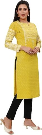 Indian Kurtis for Women Long Poly Silk - Image 2