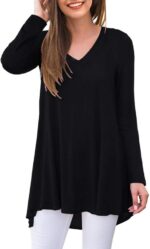 Women's Plus Size V Neck T Shirts Casual Loose Fit Tunic Tops - Image 4