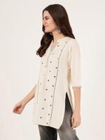 Women's Pure Cotton Embroidered Short  Kurtis - Image 3