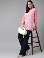 Hand Embroidered Traditional Chikankari Georgette Top - Image 8