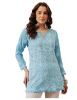 Hand Embroidered Traditional Chikankari Georgette Top - Image 7