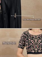 Indian Sari Printed Art Silk Saree with Blouse Piece - Image 13