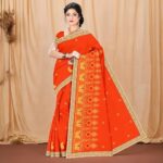 Women's Indian Silk Saree Embroidered Designer soft Fancy Saree With Unstitched Blouse Piece for Gift, Wedding, Festivals - Image 5