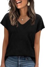 Short Sleeve V Neck Trendy Tops - Image 16