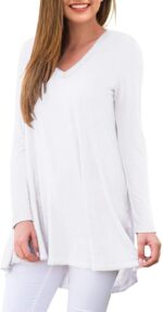 Women's Plus Size V Neck T Shirts Casual Loose Fit Tunic Tops - Image 4