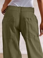 Straight Fit Mid Rise Baggy Pocket Denim Jeans Without Belt - Image 3