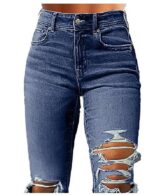 Women's Ripped Bell Bottom Jeans Bootcut - Image 3