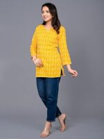 Women's Pure Cotton Embroidered Short  Kurtis - Image 3