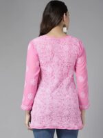 Hand Embroidered Traditional Chikankari Georgette Top - Image 3