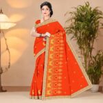 Women's Indian Silk Saree Embroidered Designer soft Fancy Saree With Unstitched Blouse Piece for Gift, Wedding, Festivals - Image 3