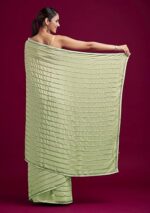 Women's Silk Paper Mirror Work Embroidery Saree - Image 5