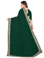 Saree for Women Georgette Embroidery Saree with Unstitched Blouse Piece - Image 5