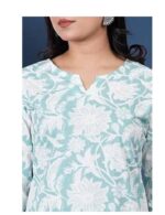 Traditional Cotton Print Kurta Office Short Kurti Tops Tunics for Women - Image 2