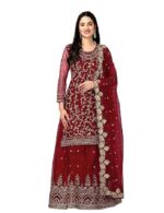 Punjabi Style Sharara Suit For Women With Dupatta