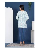 Traditional Cotton Print Kurta Office Short Kurti Tops Tunics for Women - Image 4