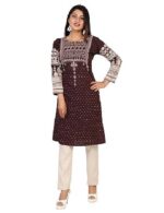 Indian Kurtis for Women Long Poly Silk - Image 3