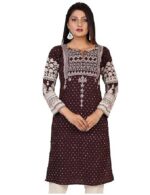 Indian Kurtis for Women Long Poly Silk