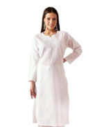 Hand Embroidered Chikankari Women's Straight Cotton Kurta Kurtis